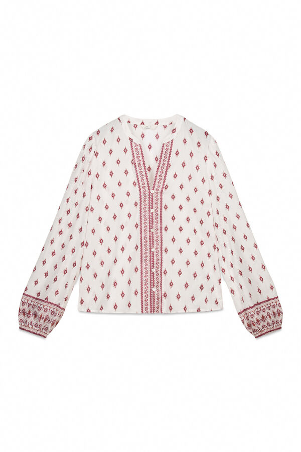 Springfield Camisa manga comprida estampada bege