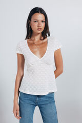 Springfield Top texturizado liso estampado