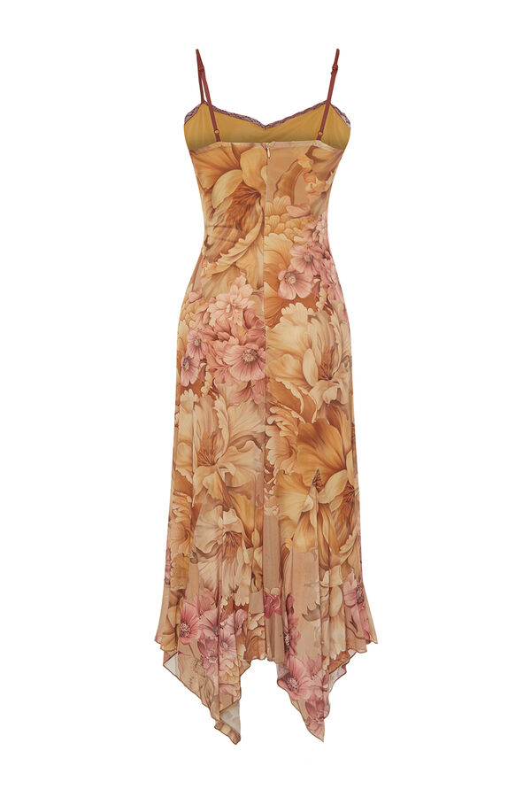 Trendyol Vestido midi detalle lazo blanco