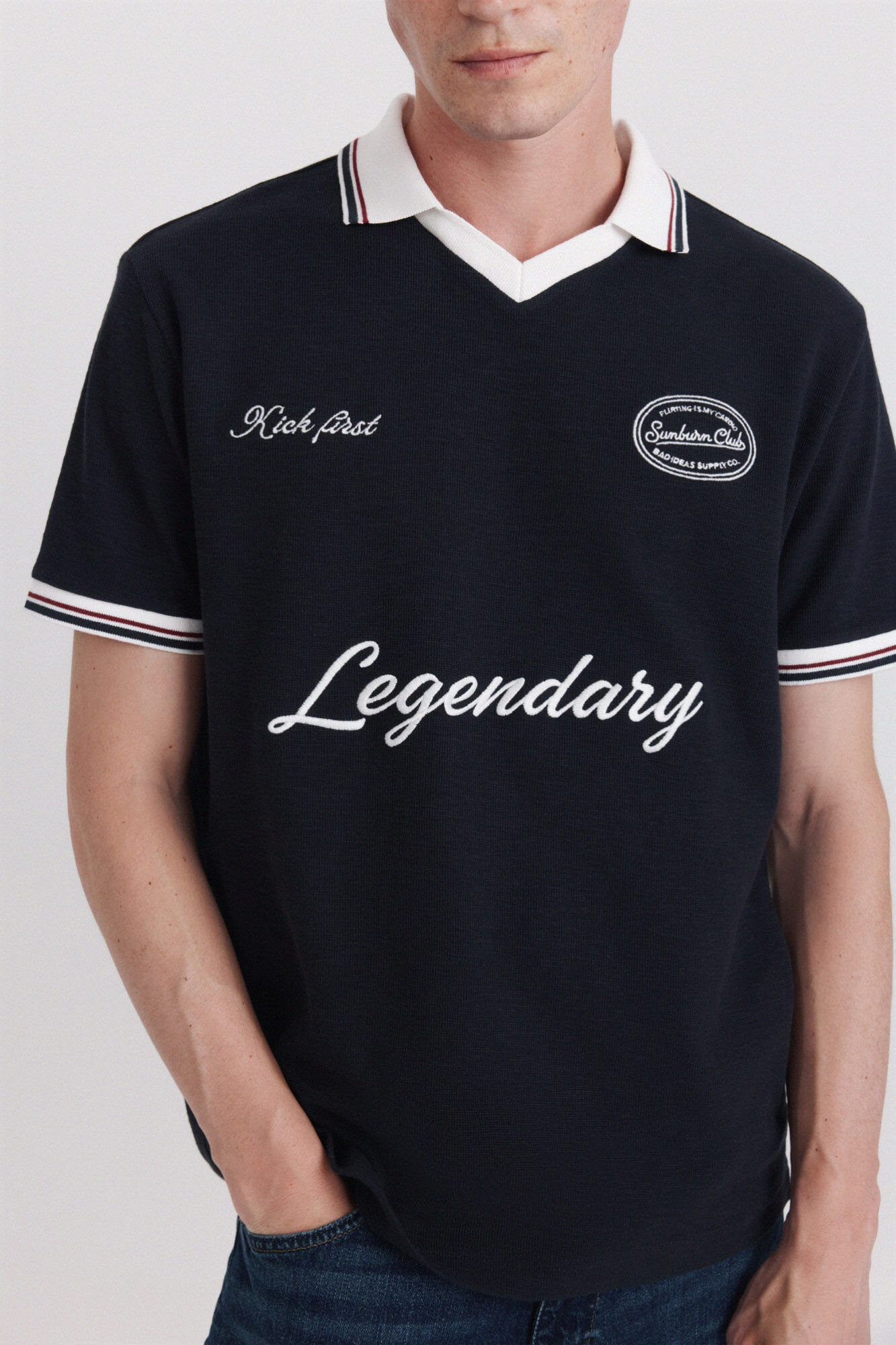 Springfield Polo desportivo de contraste regular fit