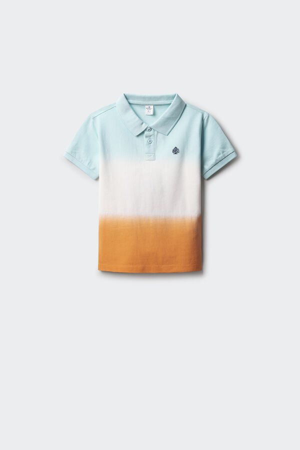 Springfield Kids Polo dip dye menino azul