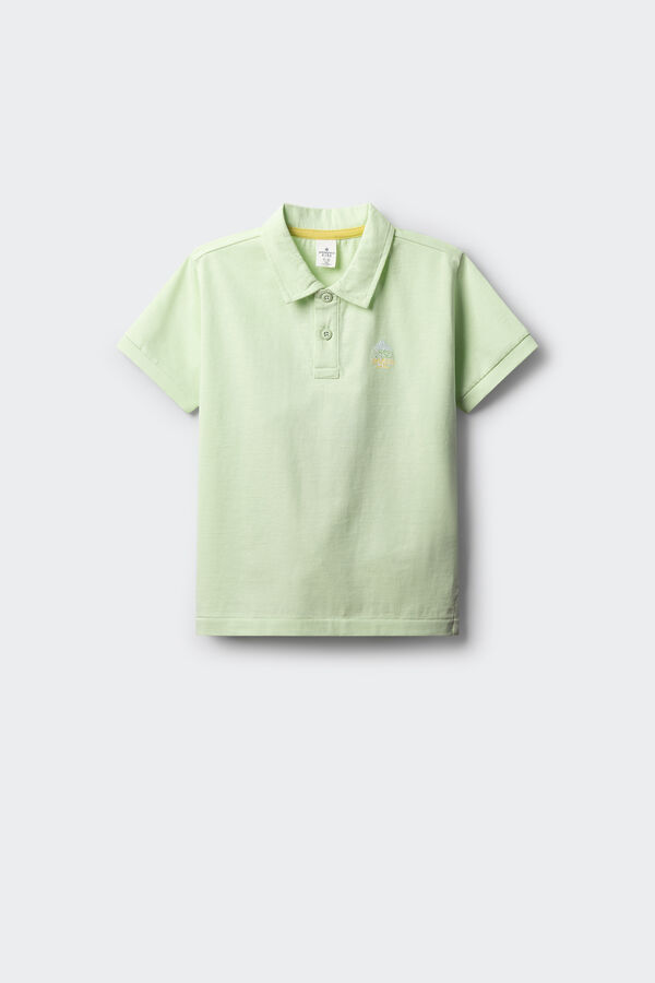 Springfield Kids Polo com logo infantil nas costas verde