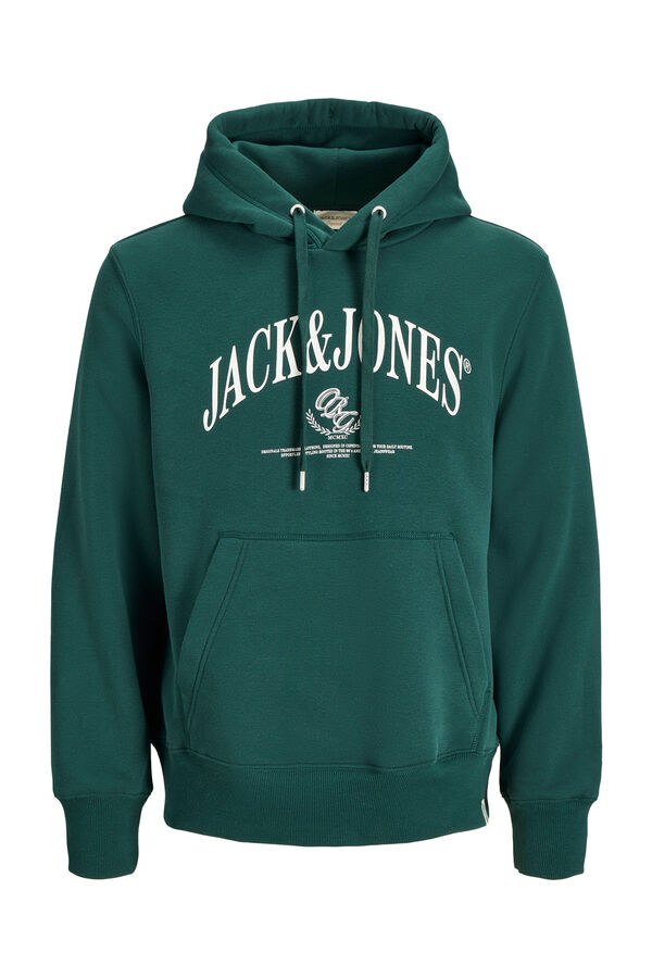Jack & Jones Sweatshirt relaxed com capuz verde