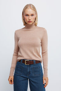 Springfield Camisola de gola alta com botões e punhos