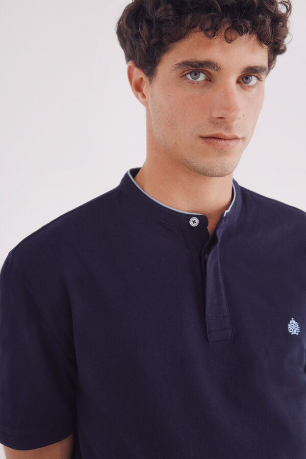 Springfield Polo mao piqué regular fit azul