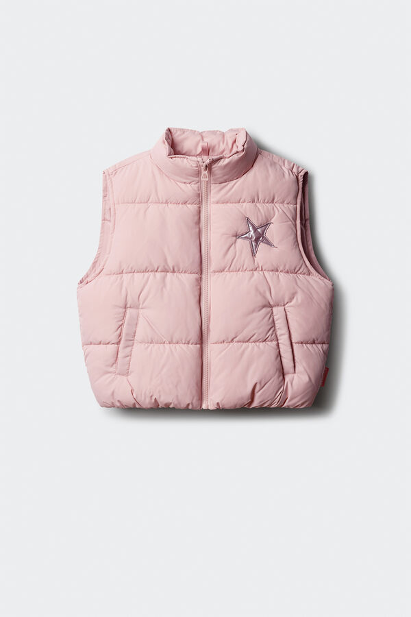 Springfield Kids Colete acolchoado com estampado de estrela para menina rosa