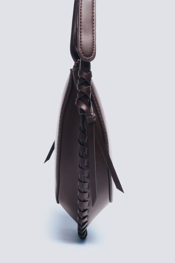 Springfield Mala de ombro com costura castanho