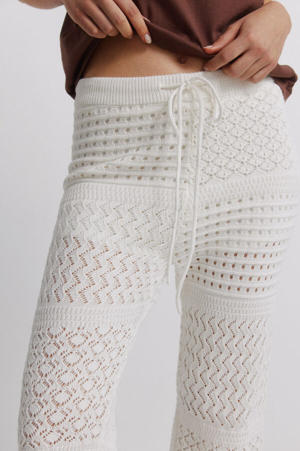 Springfield Cal&ccedil;as compridas pointelle castanho