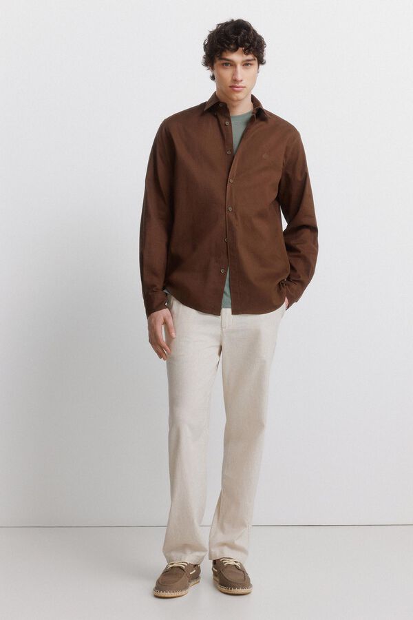 Springfield Camisa de linho cru