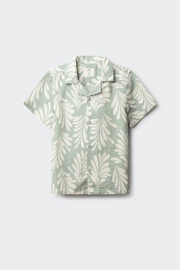 Springfield Kids Camisa de palmeiras para menino verde