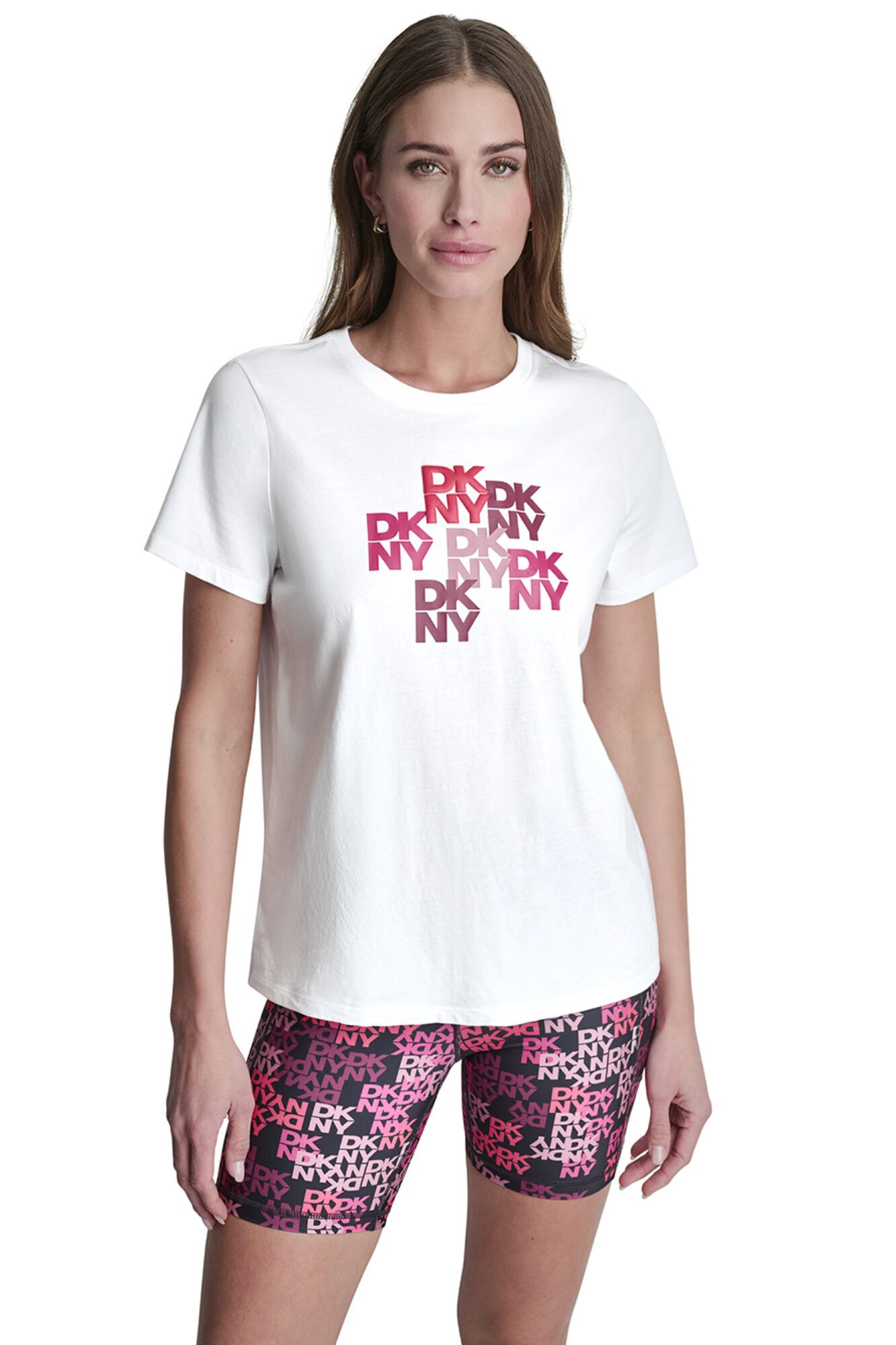 DKNY Camiseta b&aacute;sica manga corta monogram