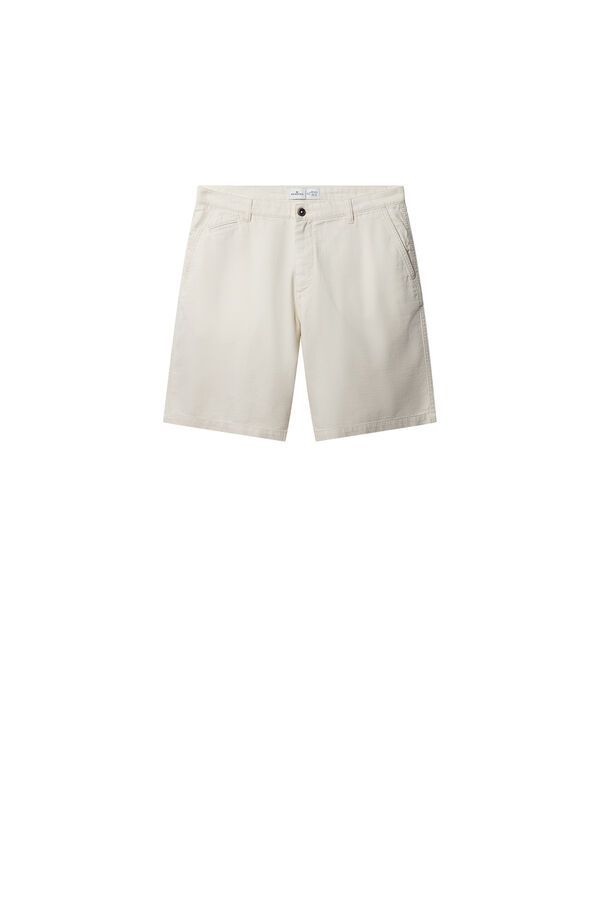 Springfield Bermudas em algod&atilde;o comfort fit branco