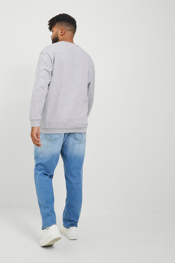 Jack & Jones PLUS Moletom Plus Sweatshirt regular fit cinzento