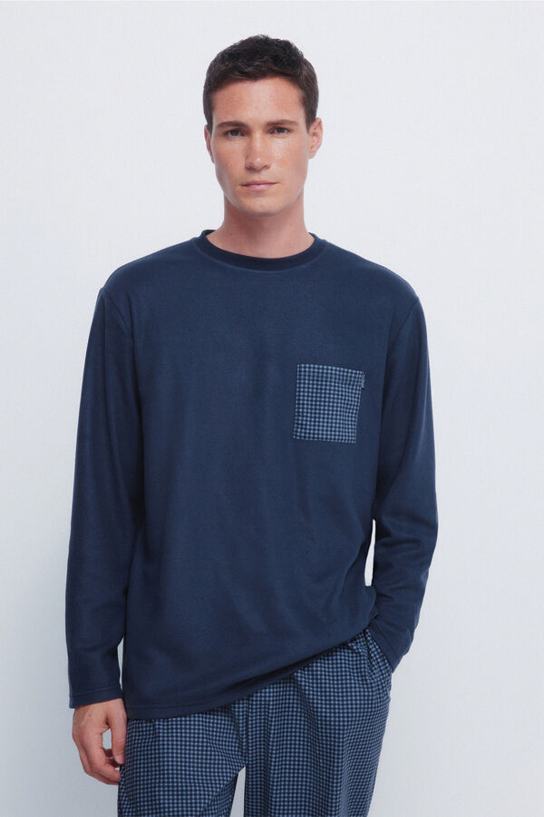 Springfield Conjunto de pijama comprido azul quente azul