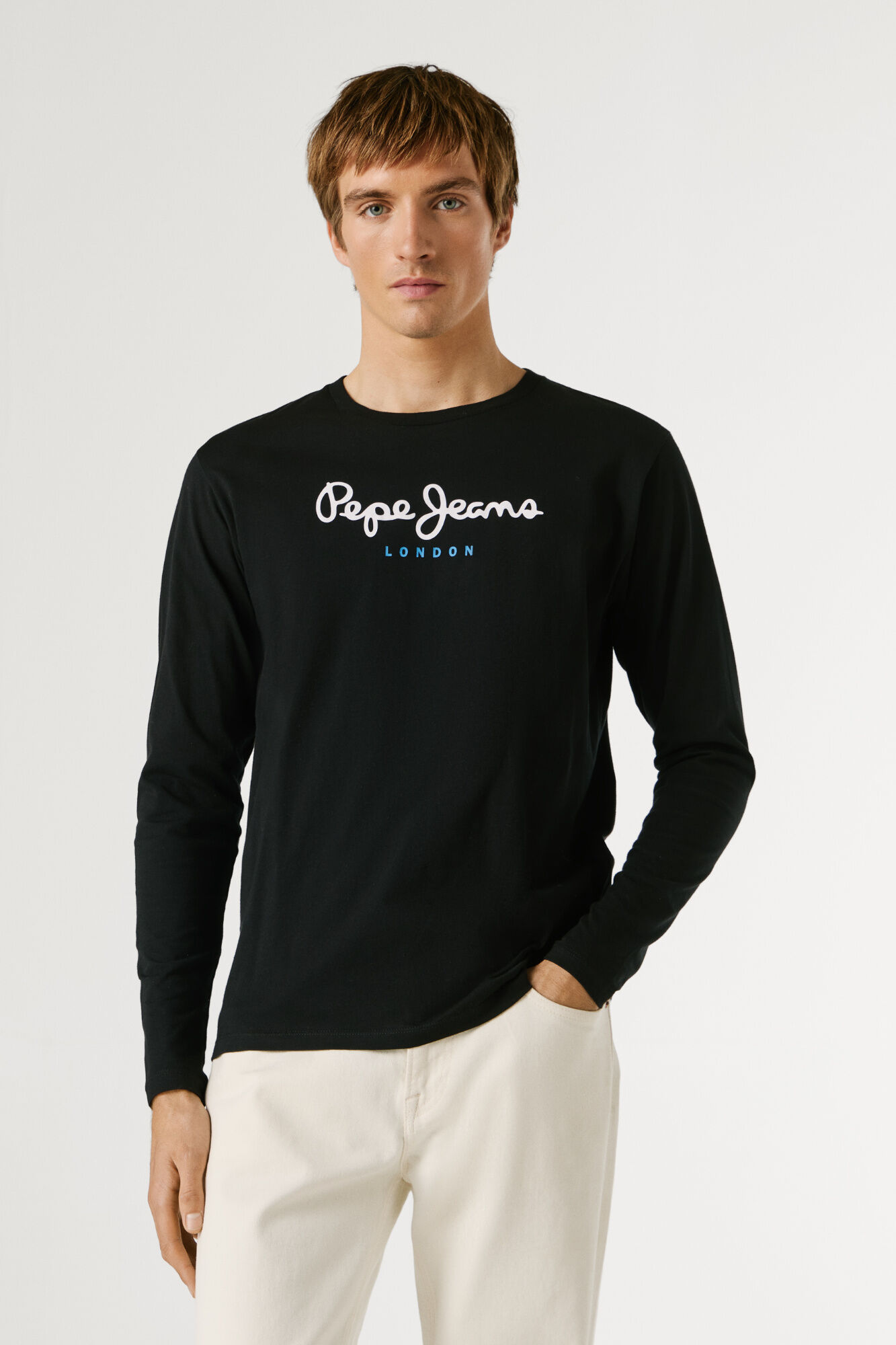 Pepe Jeans T-shirt de manga comprida com logo