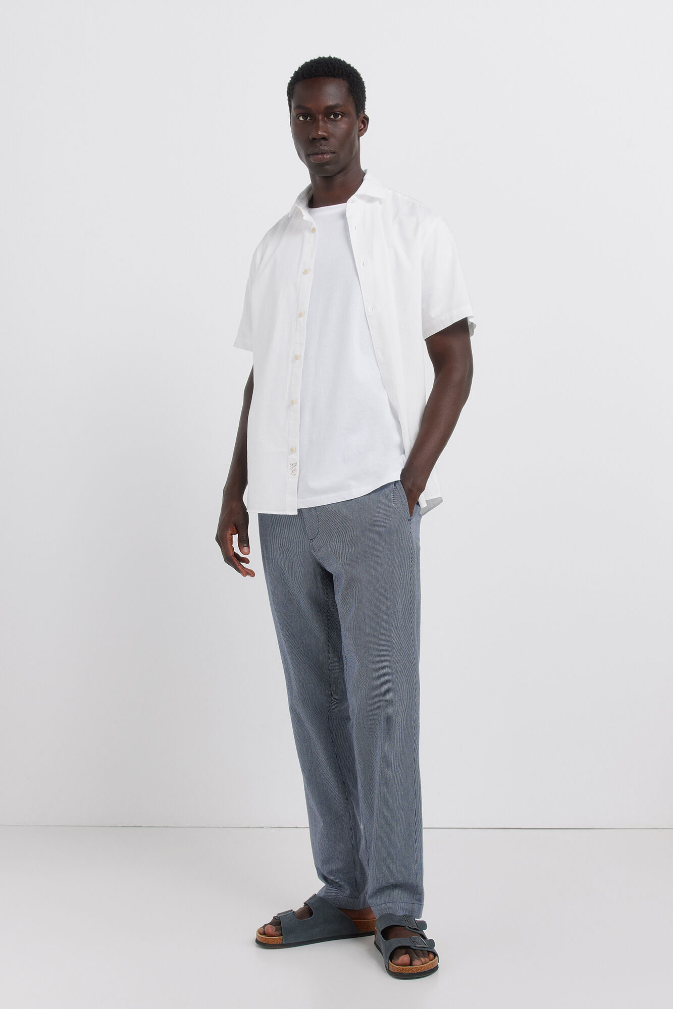 Springfield Chino lino rayas straight fit