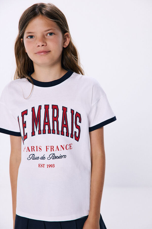 Springfield Camiseta Le Marais niña blanco