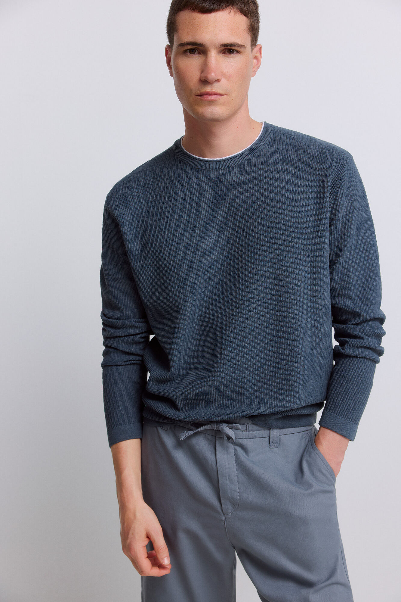 Springfield Camisola com estrutura de efeito duplo