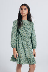 Springfield Kids Vestido flores menina verde