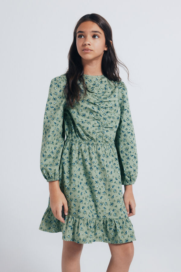 Springfield Kids Vestido flores menina verde