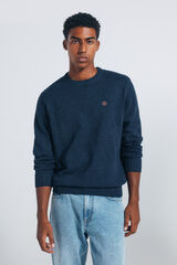 Springfield Camisola liso de fantasia torcida azul