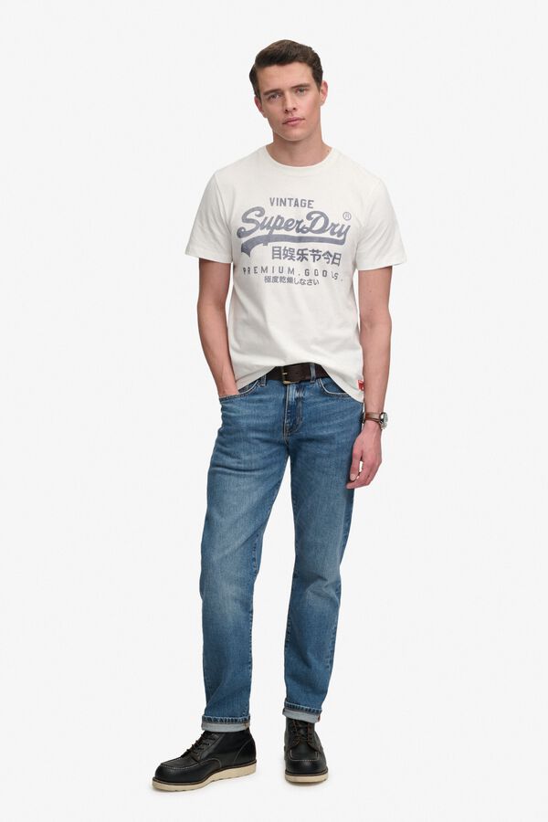 Superdry T-shirt de manga curta com logo branco