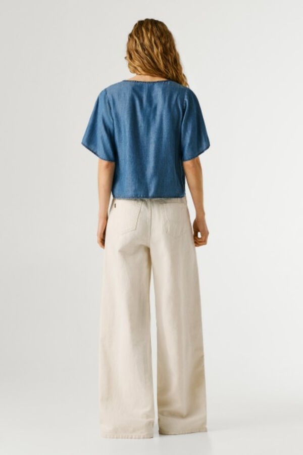 Pepe Jeans Blusa manga corta azul