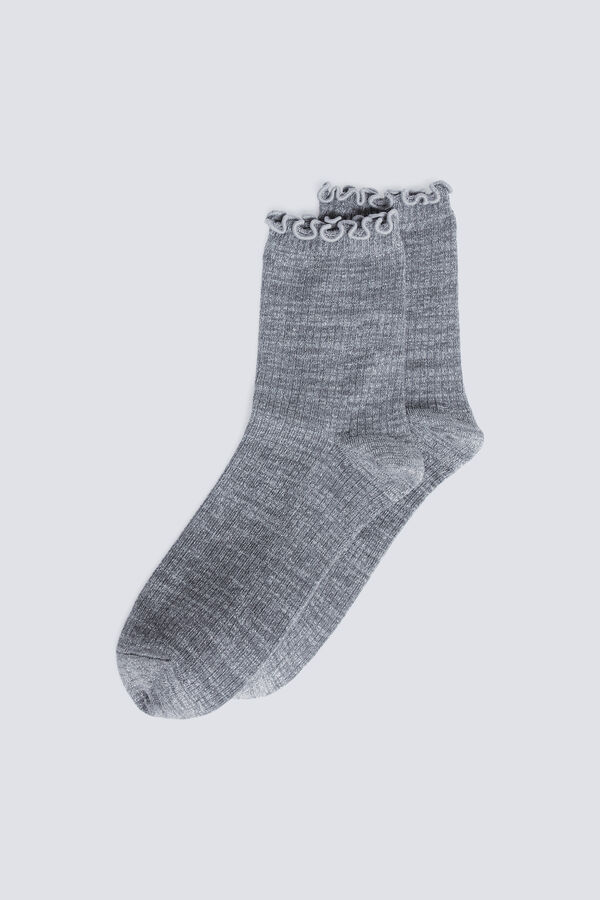 Springfield Meia longa de lurex cinzento