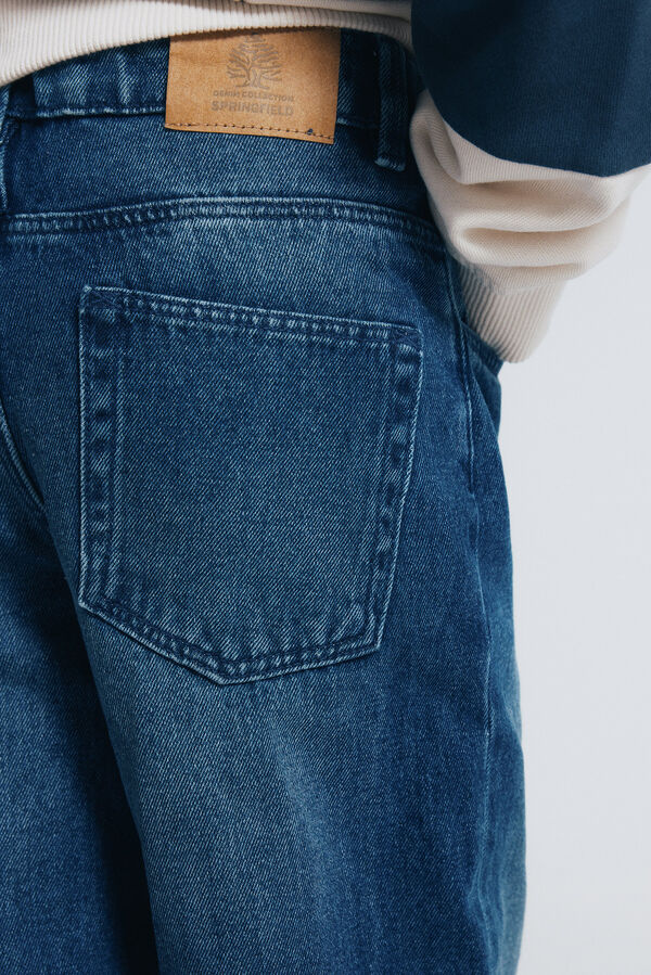 Springfield Kids Jeans reto para meninos azul