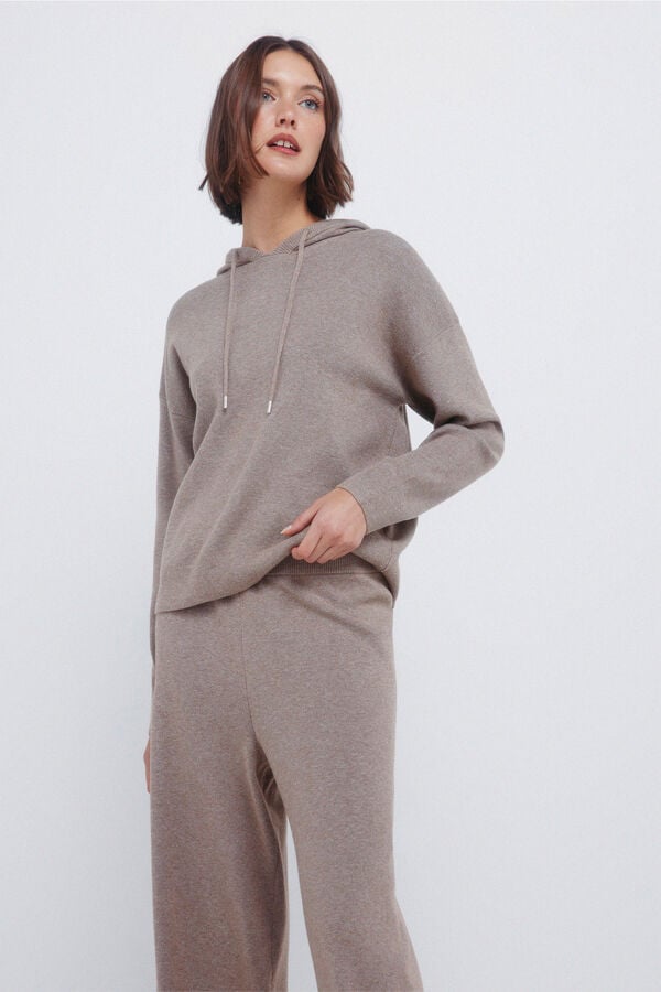 Springfield Cal&ccedil;a culotte de malha cinzento