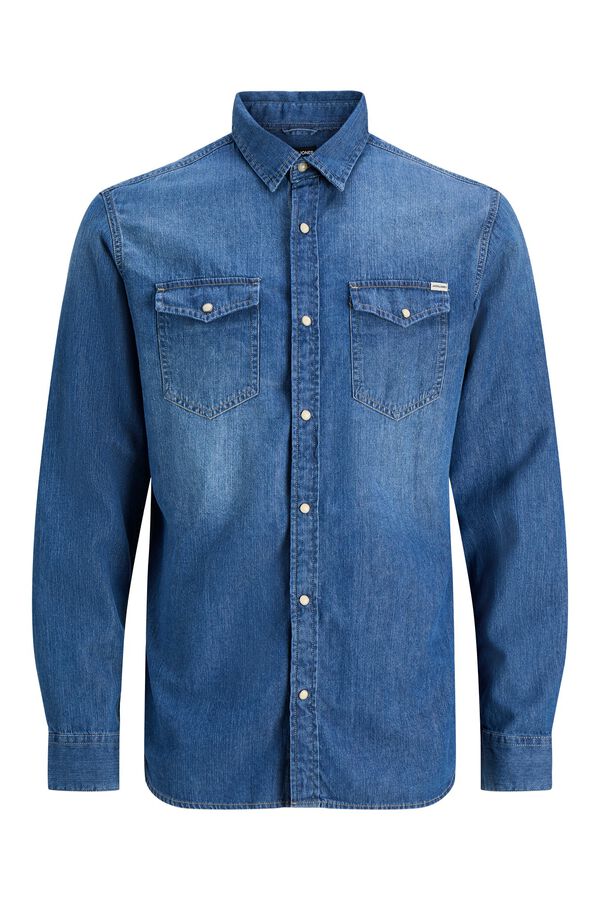 Jack & Jones Camisa de ganga regular azul