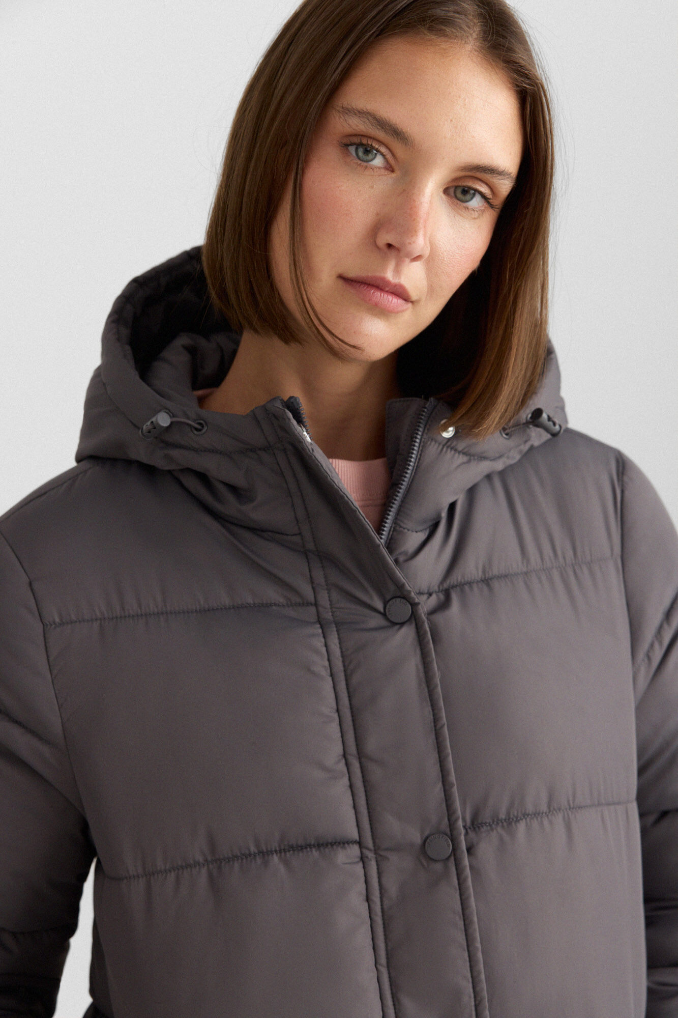 Springfield Casaco curto acolchoado com capuz
