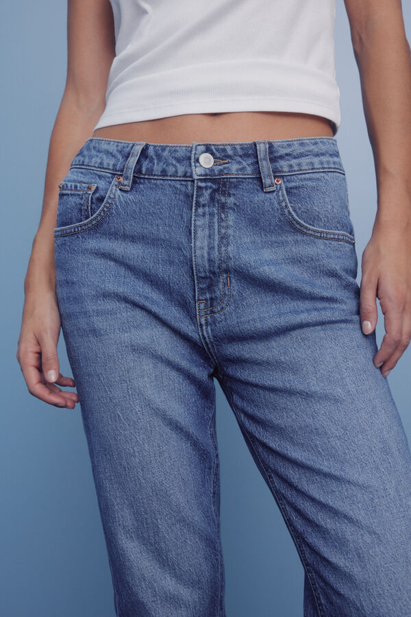 Springfield Calça jeans reta azul