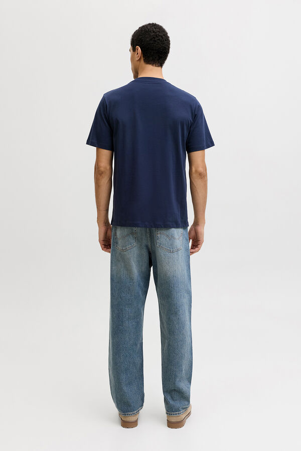 Jack & Jones T-shirt manga curta logo azul