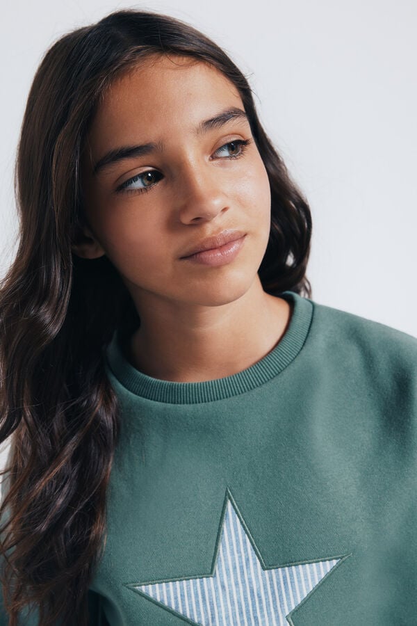 Springfield Kids Sweatshirt Estrela Feminino verde