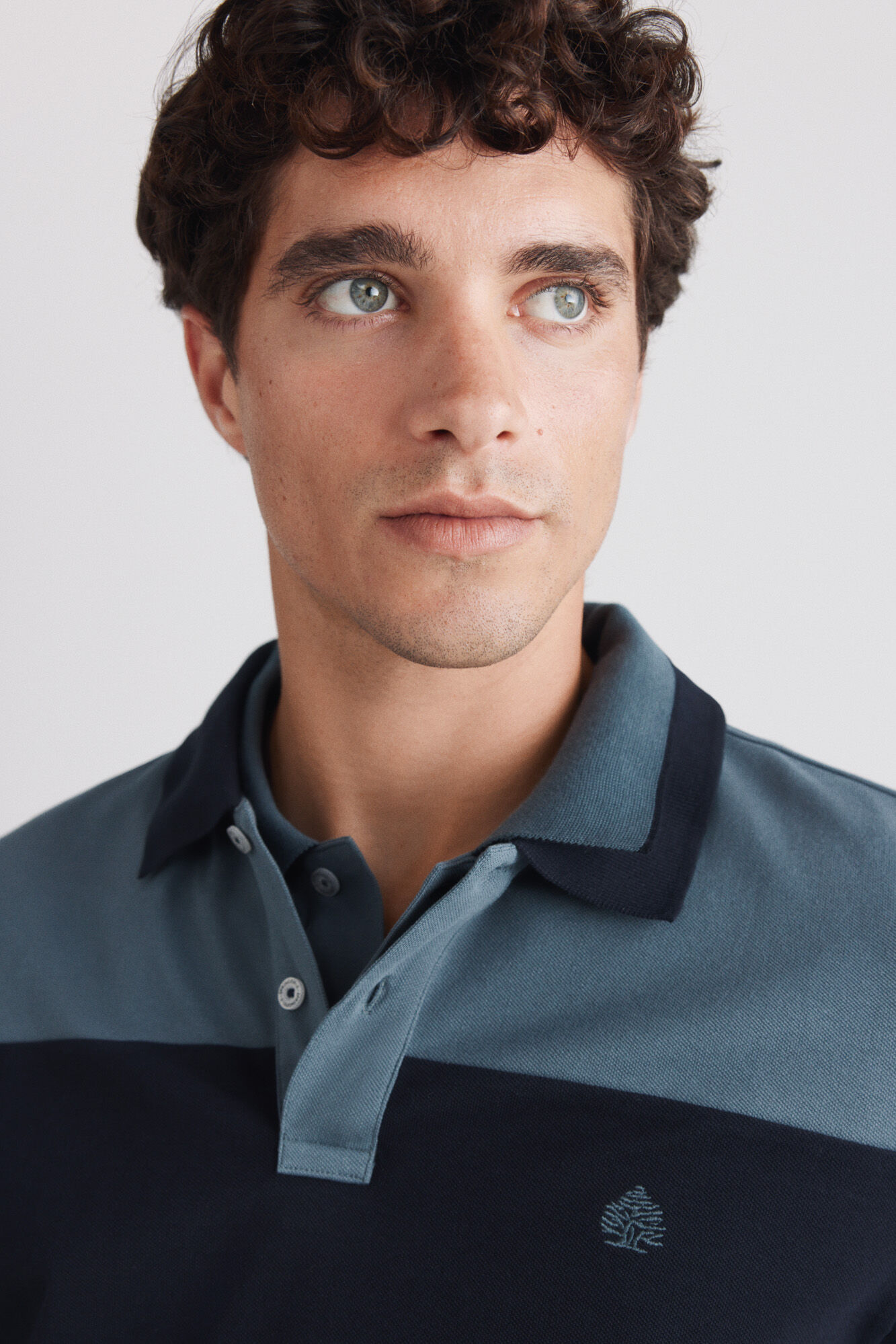 Springfield Polo piqu&eacute; manga comprida bloco de cor regular fit