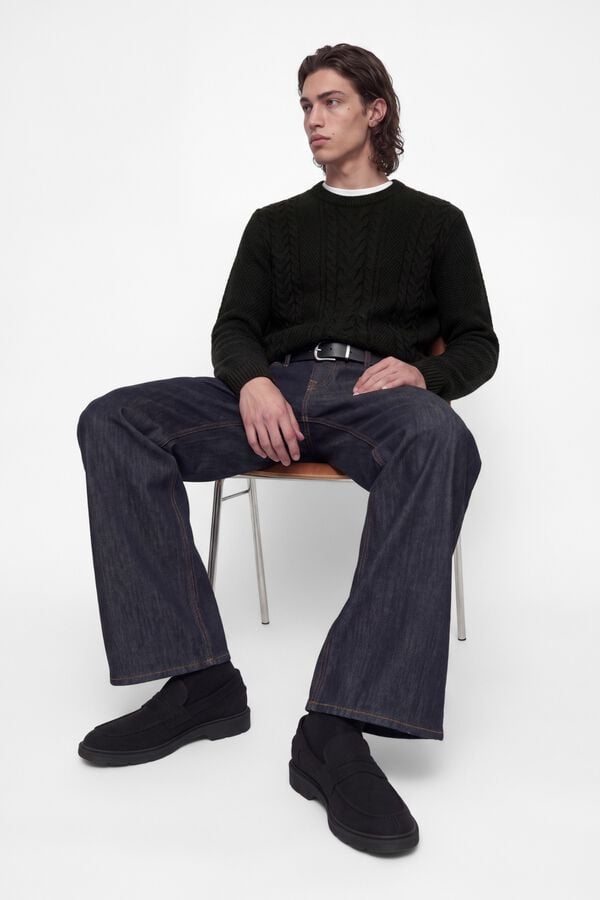 Jack & Jones Camisola regular gola redonda cinzento