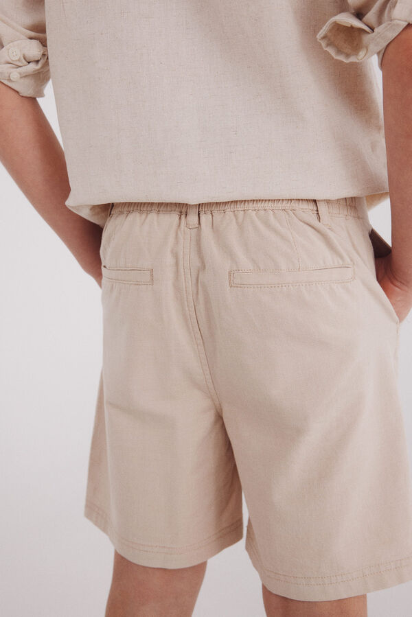 Springfield Kids Shorts xadrez de menino bege