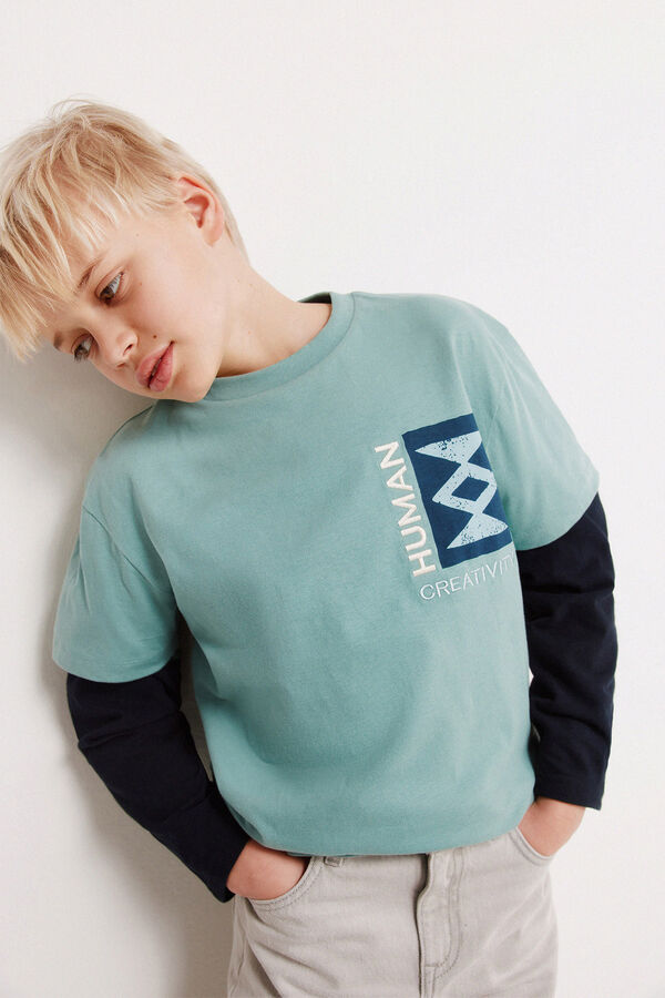 Springfield Kids T-shirt manga curta Creativity para menino azul