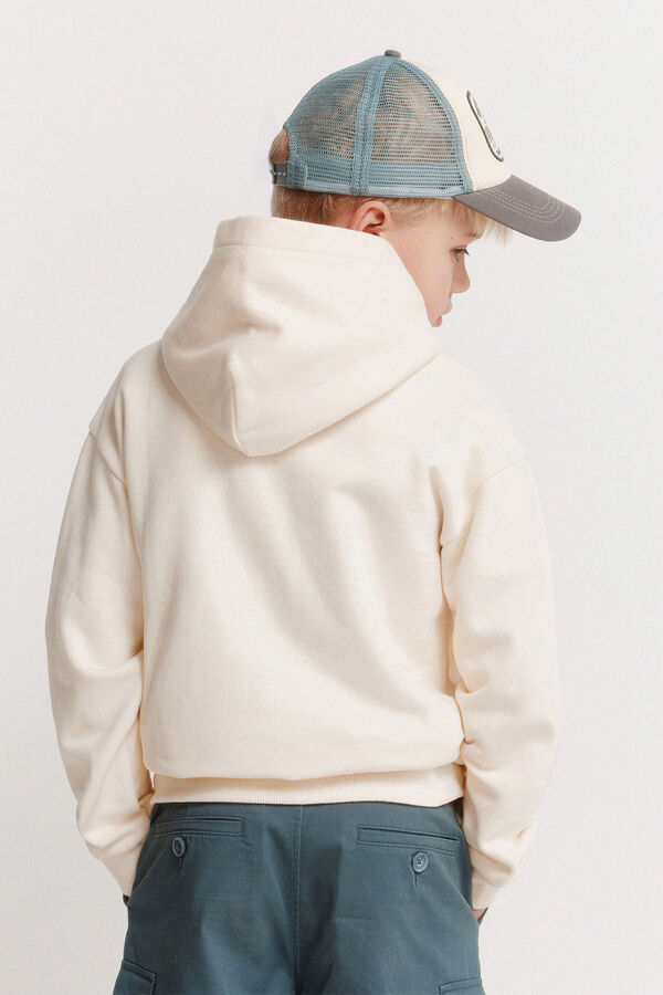 Springfield Kids Sweatshirt &eacute;tnica com bolso para crian&ccedil;a branco