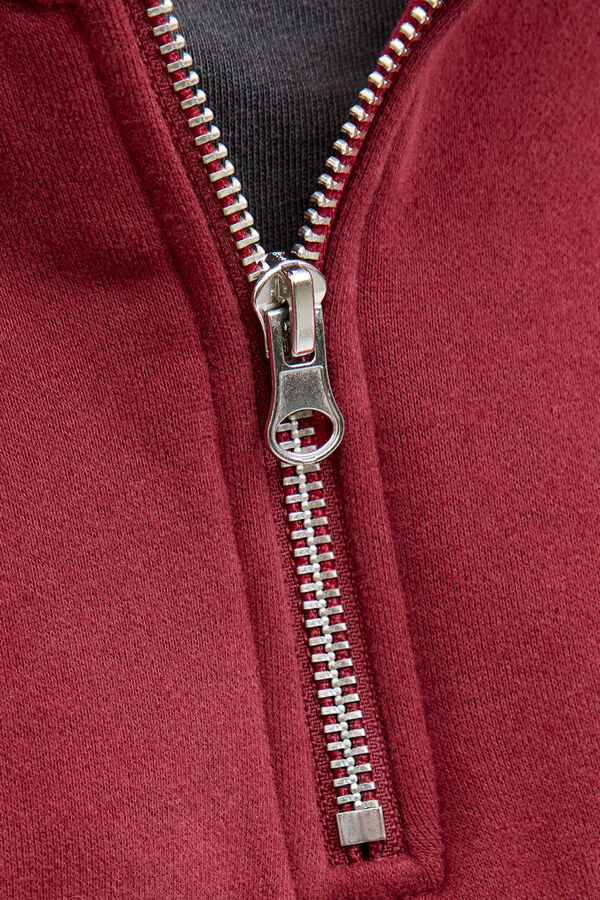 Jack & Jones Fecho-Éclair com gola vermelho