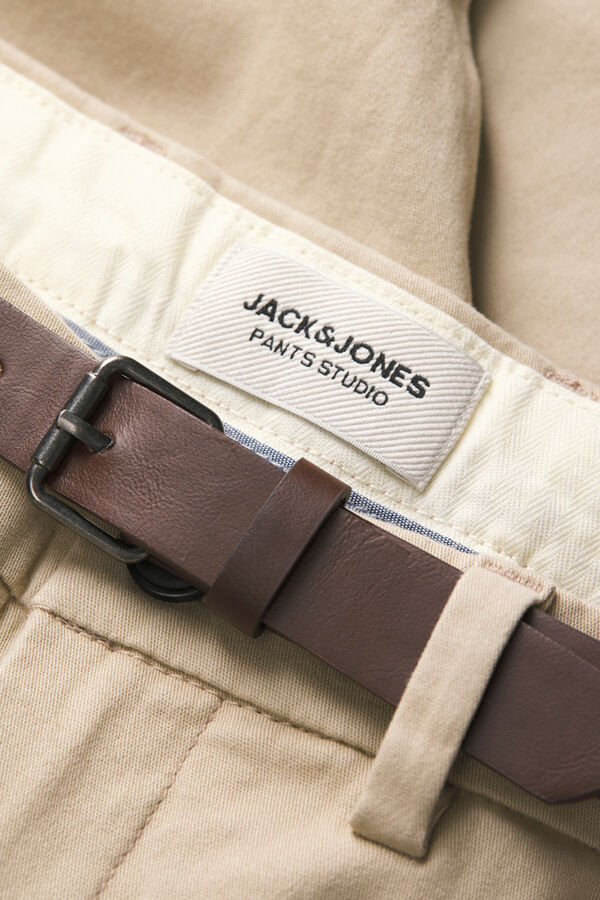 Jack & Jones Bermuda chino com cinto cru