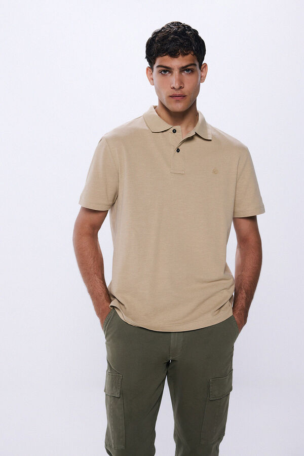 Springfield Polo piqué regular fit camel