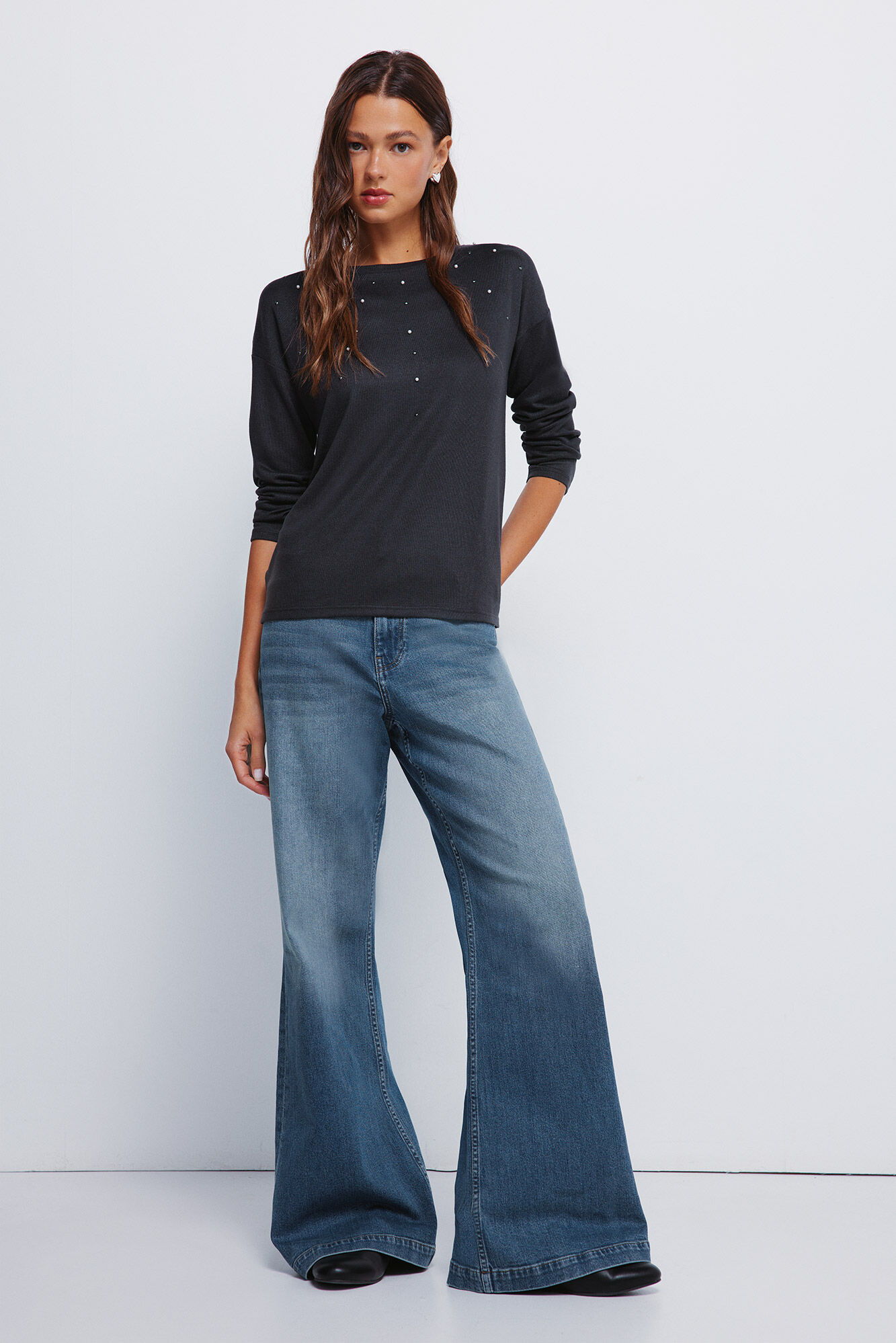 Springfield Camiseta tachas posicionadas