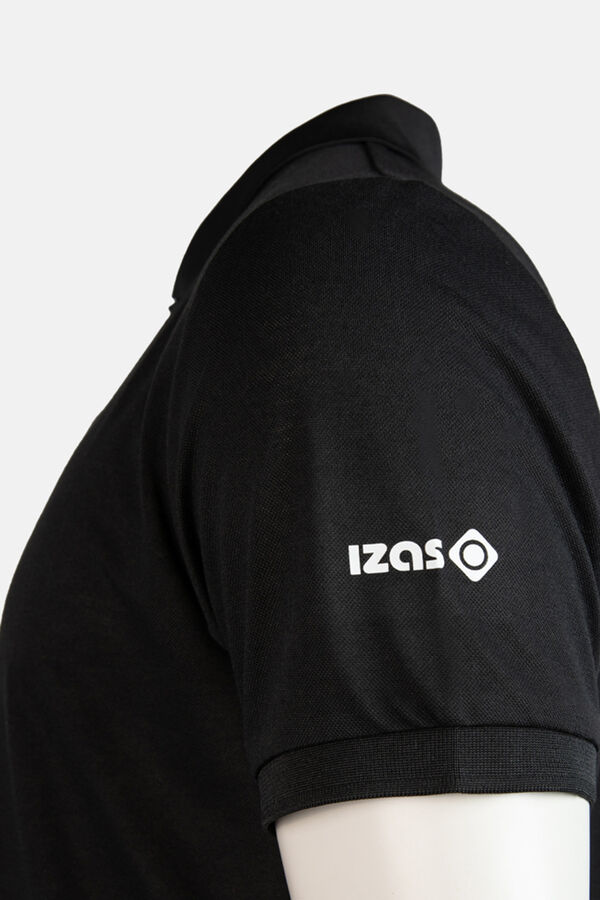 Izas Polo t&eacute;cnico de manga curta preto