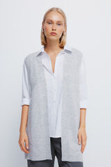 Springfield Colete longo aberto cinzento