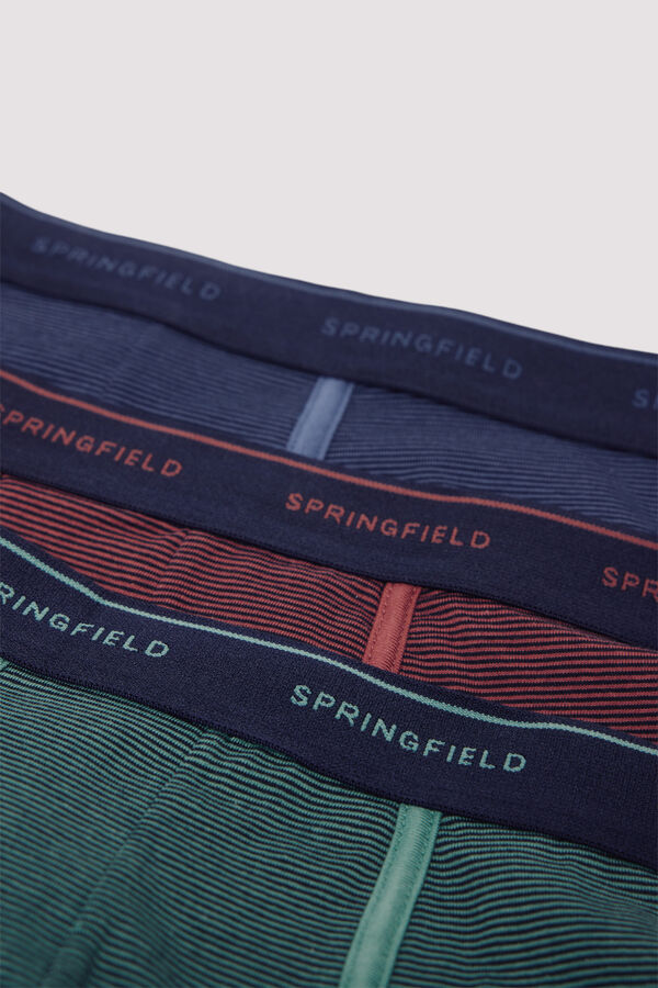 Springfield Pack of 3 micro stripe boxers red