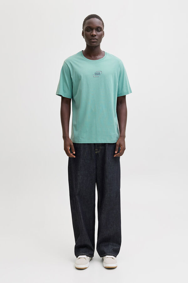 Jack & Jones T-shirt com logo na frente azul