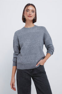 Springfield Camisola riscas com lantejoulas