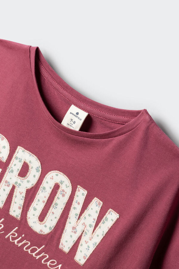 Springfield Kids T-shirt de manga curta grow para menina rosa